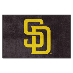 San Diego Padres 4X6 High-Traffic Mat with Durable Rubber Backing - Landscape Orientation
