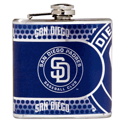 San Diego Padres 6oz Stainless Steel Flask with Metallic Graphics