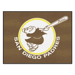 San Diego Padres All-Star Rug - 34 in. x 42.5 in. - Retro Collection
