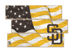 San Diego Padres American Flag 3 Plank