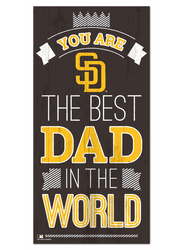 San Diego Padres Best Dad in the World 6x12 Sign
