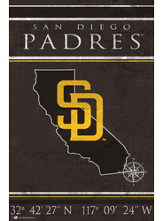 San Diego Padres Coordinates 17x26