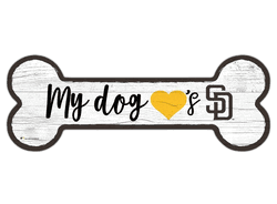 San Diego Padres Dog Bone 6x12 Sign
