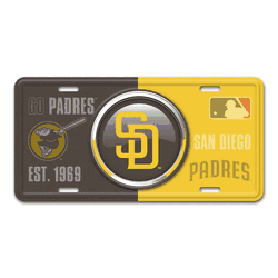 San Diego Padres Embossed Metal License Plate
