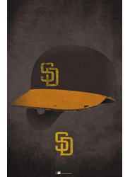 San Diego Padres Ghost Helmet 17x26
