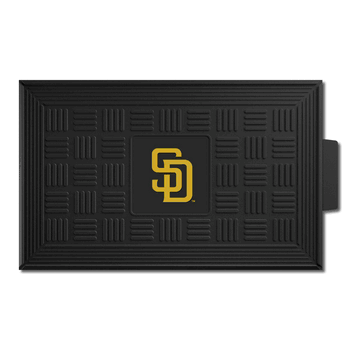 San Diego Padres Heavy Duty Vinyl Medallion Door Mat - 19.5in. x 31in.