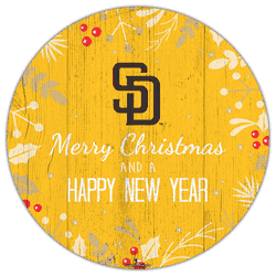 San Diego Padres Merry Christmas & New Year 12in Circle