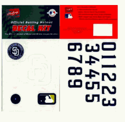 San Diego Padres Official Rawlings Authentic Batting Helmet Decal Kit