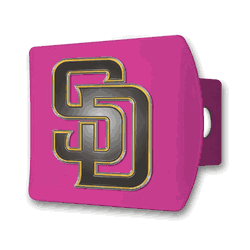 San Diego Padres Pink Metal Hitch Cover with  3D Color Emblem
