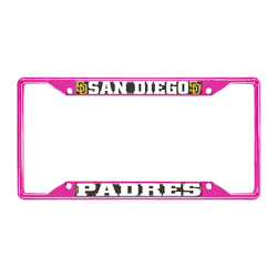 San Diego Padres Pink Metal License Plate Frame - 6.25"x12.25"