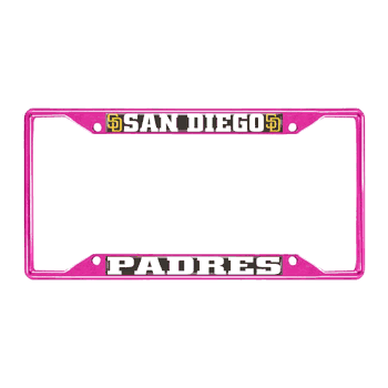 San Diego Padres Pink Metal License Plate Frame - 6.25