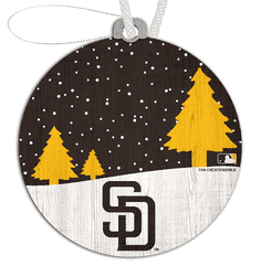 San Diego Padres Snow Scene Ornament