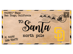 San Diego Padres To Santa 6x12 Sign