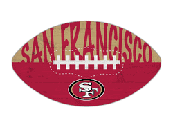 San Francisco 49ers 12" Football Cutout Sign with City Name