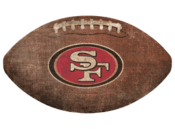 San Francisco 49ers 12" Football Shaped Sign