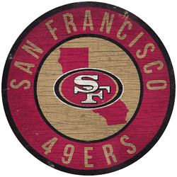 San Francisco 49ers 12 in. Circle w/ State Sign