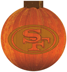 San Francisco 49ers 12 in. Halloween Pumpkin Sign