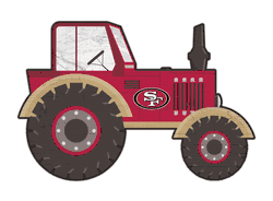 San Francisco 49ers 12" Tractor Cutout Sign