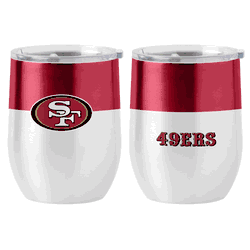 San Francisco 49ers 16oz Colorblock Stainless Curved Beverage