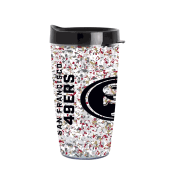 San Francisco 49ers 16oz Terrazzo Dbl Wall Clear Tumbler