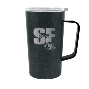 San Francisco 49ers 18oz Onyx Hustle Travel Mug