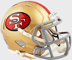 San Francisco 49ers 1964 to 1995 Riddell Mini Speed Throwback Helmet