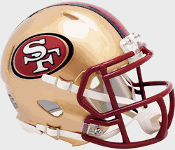 San Francisco 49ers 1996 to 2008 Riddell Mini Speed Throwback Helmet