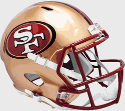 San Francisco 49ers 1996 to 2008 Speed Replica Full Size Throwback Helmet