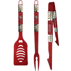 San Francisco 49ers 3 pc Color BBQ Tool Set