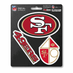 San Francisco 49ers 3 Piece Decal Sticker Set