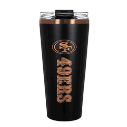 San Francisco 49ers 32oz Black and Copper Big Slim with Straw