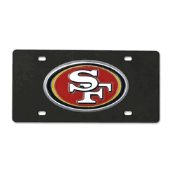 San Francisco 49ers 3D Black License Plate
