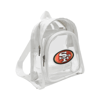 San Francisco 49ers 3D Logo Clear Mini Backpack