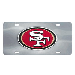 San Francisco 49ers 3D Stainless Steel License Plate