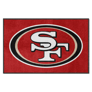 San Francisco 49ers 4X6 High-Traffic Mat with Durable Rubber Backing - Landscape Orientation
