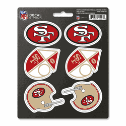 San Francisco 49ers 6 Count Mini Decal Sticker Pack