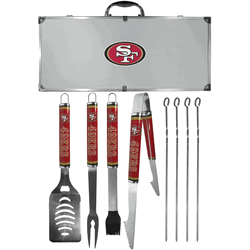 San Francisco 49ers 8 pc Logo BBQ Set