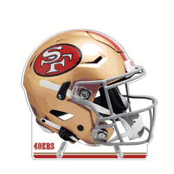 San Francisco 49ers Acrylic Standee, Throwback Helmet