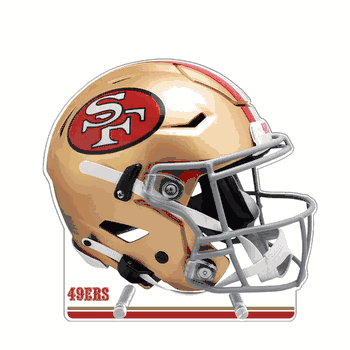 San Francisco 49ers Acrylic Standee, Throwback Helmet