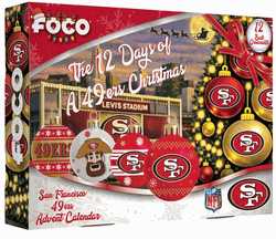 San Francisco 49ers Advent Calendar Ball Ornament