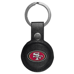 San Francisco 49ers AirTag Compatible Leather Key Chain