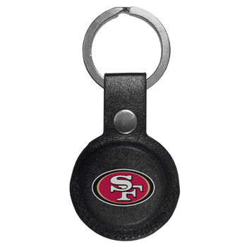 San Francisco 49ers AirTag Compatible Leather Key Chain