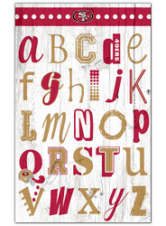San Francisco 49ers Alphabet 11x19 Sign