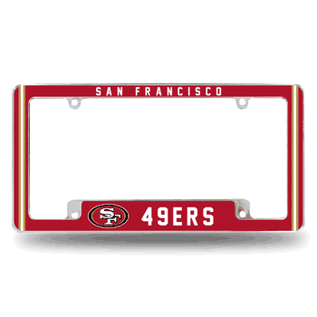 San Francisco 49ers Alternate Design All Over Chrome Frame