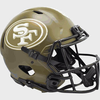 San Francisco 49ers  Authentic Speed Full Size Football Helmet SALUTE TO SERVICE