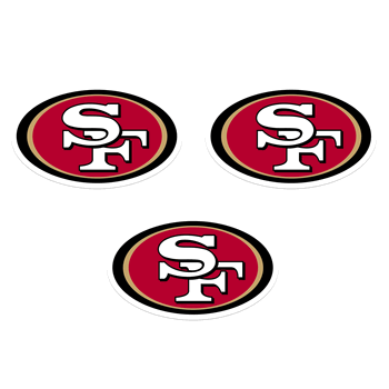 San Francisco 49ers Auto Decal 3 Pack