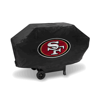 San Francisco 49ers Black Deluxe Vinyl Grill Cover - 68