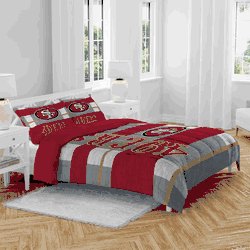 San Francisco 49ers Block Logo 3 Piece Full/Queen Bed in a Bag (S)
