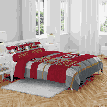 San Francisco 49ers Block Logo 3 Piece Full/Queen Bed in a Bag (S)