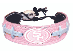 San Francisco 49ers Bracelet Pink Football CO
